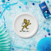 Heraldic Lion Stehendes Wappen Emblem C Pappteller (Party)
