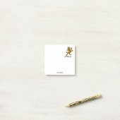 Heraldic Lion Stehendes Wappen Emblem C Post-it Klebezettel (Auf Schreibtisch)