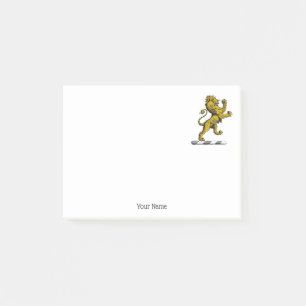 Heraldic Lion Stehendes Wappen Emblem C Post-it Klebezettel