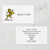 Heraldic Lion Stehendes Wappen Emblem C Visitenkarte (Vorne/Hinten)