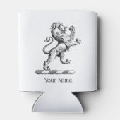 Heraldic Lion Stehendes Wappen Emblem Dosenkühler (Rückseite)