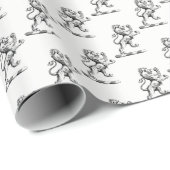 Heraldic Lion Stehendes Wappen Emblem Geschenkpapier (Rolleneckpunkt)
