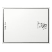 Heraldic Lion Stehendes Wappen Emblem Notizblock (Vorderseite)