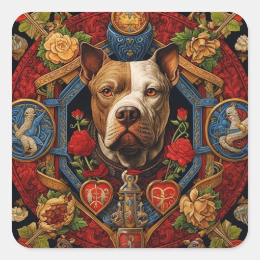 Heraldic Pitbull " Pittie " Aufkleber (Vorderseite)