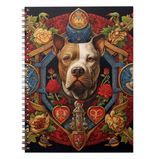 Heraldic Pitbull " Pittie " SpiralNotebook Notizblock (Vorderseite)