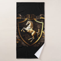 Heraldic Rearing Pferd Badezimmer Handtuchhandtuch