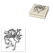 Heraldic Unicorn Briefmarke 2,5 x 2,5" Gummistempel (Stempel)