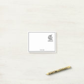 Heraldic Unicorn Head Coat of Arms Emblem Post-it Klebezettel (Auf Schreibtisch)