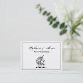 Heraldic Unicorn Head Coat of Arms Emblem Visitenkarte (Stehend Vorderseite)