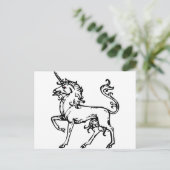 Heraldic Unicorn Postkarte (Stehend Vorderseite)