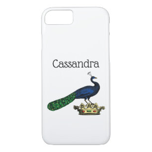Heraldic Vintag Stylized Peacock auf Kronen C Case-Mate iPhone Hülle