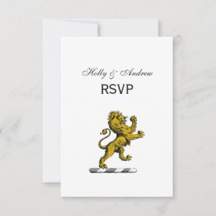 Heraldik Löwe Stehend Wappen Emblem C RSVP Karte