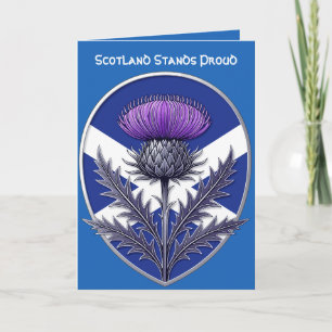 Heraldisch Violette Distel und Saltire Karte