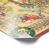 Heraldische Karte der bekannten Welt Fotodruck (Ecke)