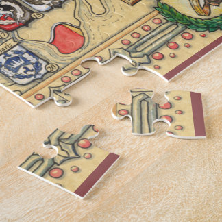 Heraldische Karte der bekannten Welt Puzzle