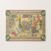 Heraldische Karte der bekannten Welt Puzzle (Horizontal)