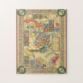 Heraldische Karte der bekannten Welt Puzzle (Vertikal)