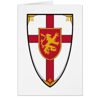Heraldische mittelalterliche Ritter-Schild-Karte