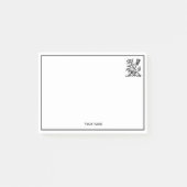 Heraldische Rose und dünne Schicht aus Wappen Embl Post-it Klebezettel (Vorderseite)