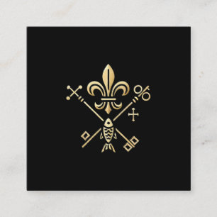 Heraldische Symbole  Quadratische Visitenkarte