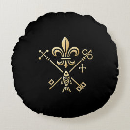 Heraldische Symbole  Rundes Kissen