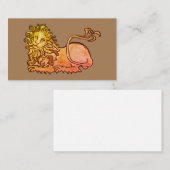 Heraldische Visitenkarte für mittelalterliche Löwe (Vorne/Hinten)