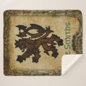 Heraldische zügellose Löwe-Gewohnheit Sherpadecke (Vorderseite (Horizontal))