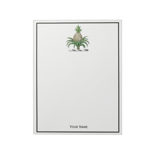Heraldischer Ananas-Vorbote aus Wappen Notizblock (Rotiert)