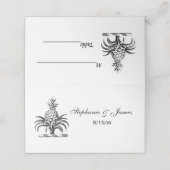 Heraldischer Ananas-Vorbote aus Wappen Platzkarte (Außenseite Aufgefaltet)