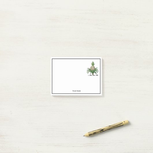 Heraldischer Ananas-Vorbote aus Wappen Post-it Klebezettel (Auf Schreibtisch)