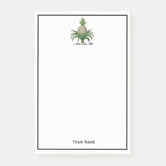 Heraldischer Ananas-Vorbote aus Wappen Post-it Klebezettel (Vorderseite)