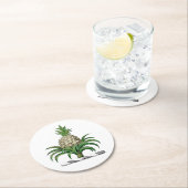 Heraldischer Ananas-Vorbote aus Wappen Runder Pappuntersetzer (Vor Ort)
