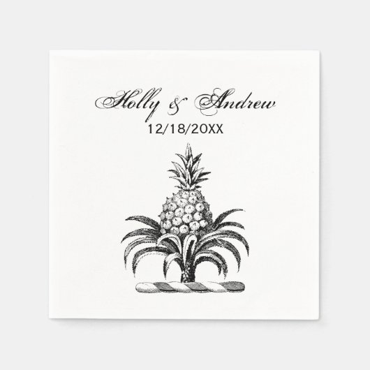 Heraldischer Ananas-Vorbote aus Wappen Serviette (Vorderseite)