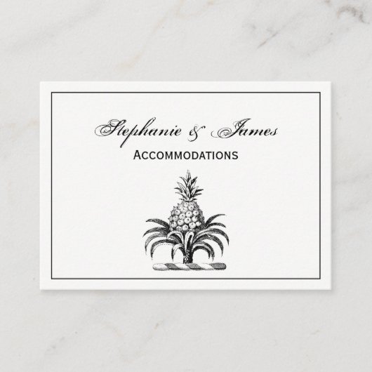 Heraldischer Ananas-Vorbote aus Wappen Visitenkarte (Vorderseite)