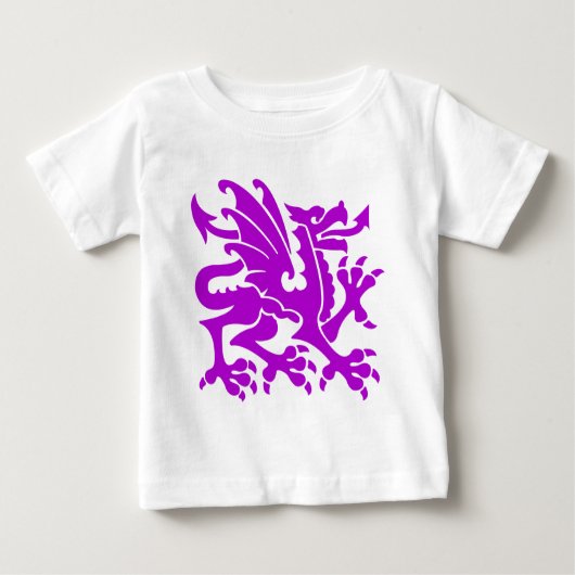 Heraldischer Drache 01 - Lila Baby T-shirt (Vorderseite)