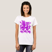 Heraldischer Drache 01 - Lila T-Shirt (Vorne ganz)