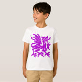 Heraldischer Drache 01 - Lila T-Shirt (Vorne ganz)