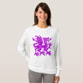 Heraldischer Drache 01 - Lila T-Shirt (Vorne ganz)