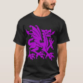 Heraldischer Drache 01 - Lila T-Shirt (Vorderseite)