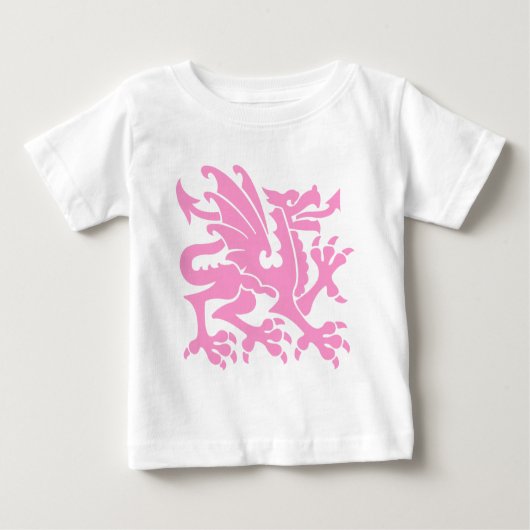 Heraldischer Drache 01 - Rosa Baby T-shirt (Vorderseite)