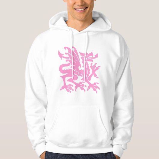 Heraldischer Drache 01 - Rosa Hoodie (Vorderseite)