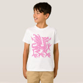 Heraldischer Drache 01 - Rosa T-Shirt (Vorne ganz)