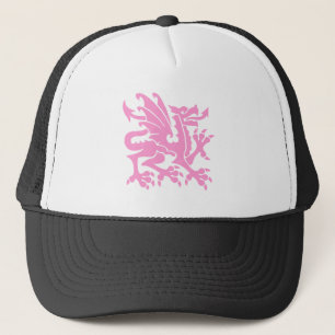 Heraldischer Drache 01 - Rosa Truckerkappe