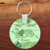 Heraldischer Drache (grün) - Schlüsselanhänger (Vorderseite)