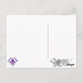 Heraldischer Drache (Silber) - Postkarte (Rückseite)