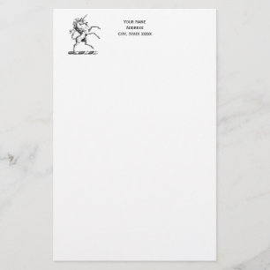 Heraldischer Einhornmütze für WaffenEmbleme Briefpapier