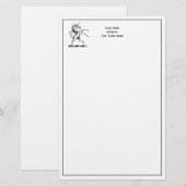 Heraldischer Einhornmütze für WaffenEmbleme Briefpapier (Vorne/Hinten)