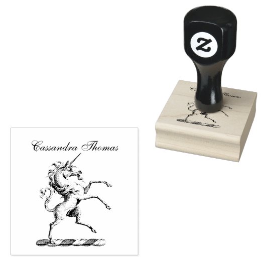 Heraldischer Einhornmütze für WaffenEmbleme Gummistempel (Stempel)