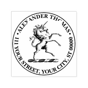 Heraldischer Einhornmütze für WaffenEmbleme Permastempel