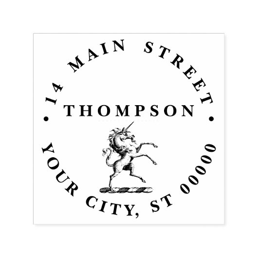 Heraldischer Einhornmütze für WaffenEmbleme Permastempel (Design)